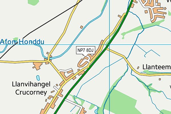 NP7 8DJ map - OS VectorMap District (Ordnance Survey)