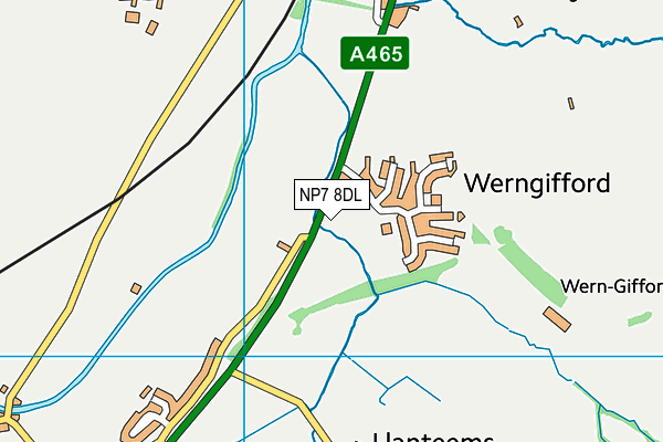NP7 8DL map - OS VectorMap District (Ordnance Survey)