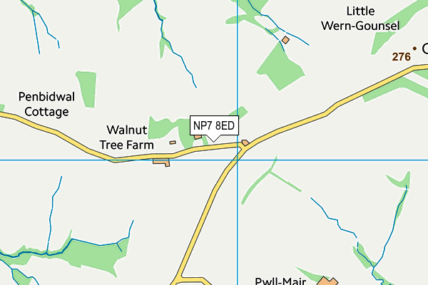 NP7 8ED map - OS VectorMap District (Ordnance Survey)