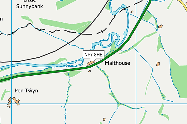 NP7 8HE map - OS VectorMap District (Ordnance Survey)