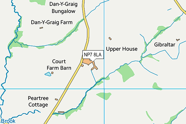 NP7 8LA map - OS VectorMap District (Ordnance Survey)