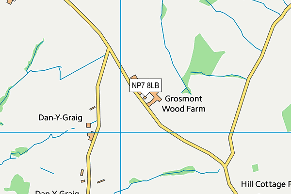 NP7 8LB map - OS VectorMap District (Ordnance Survey)