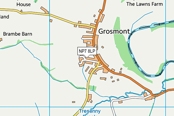 NP7 8LP map - OS VectorMap District (Ordnance Survey)