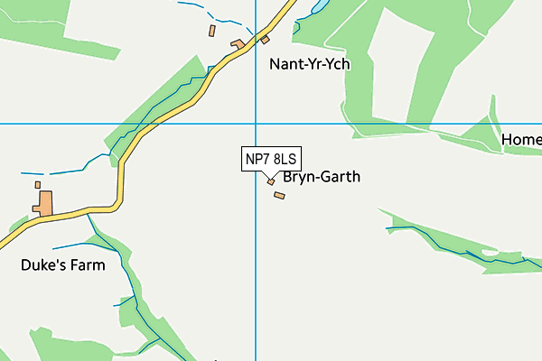 NP7 8LS map - OS VectorMap District (Ordnance Survey)
