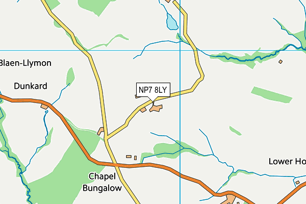 NP7 8LY map - OS VectorMap District (Ordnance Survey)