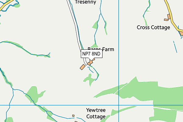 NP7 8ND map - OS VectorMap District (Ordnance Survey)