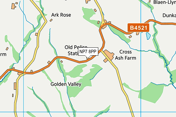 NP7 8PP map - OS VectorMap District (Ordnance Survey)