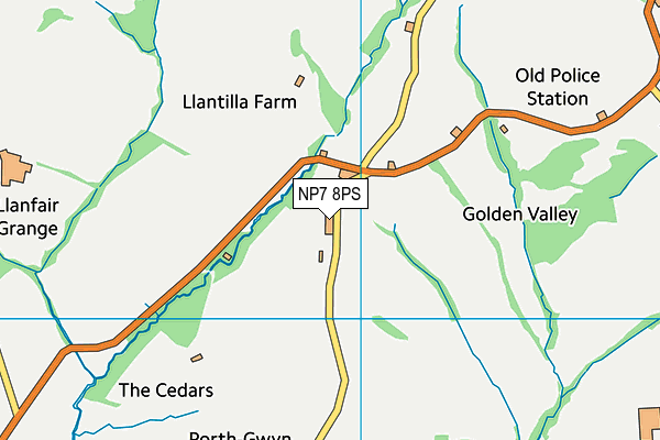NP7 8PS map - OS VectorMap District (Ordnance Survey)