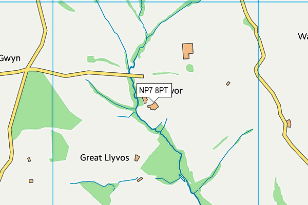 NP7 8PT map - OS VectorMap District (Ordnance Survey)