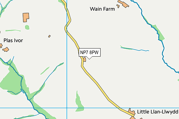 NP7 8PW map - OS VectorMap District (Ordnance Survey)