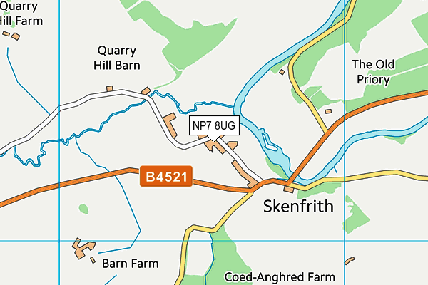 NP7 8UG map - OS VectorMap District (Ordnance Survey)