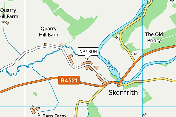 NP7 8UH map - OS VectorMap District (Ordnance Survey)