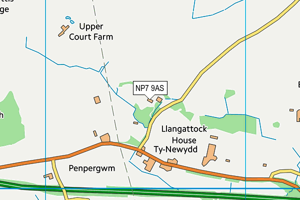 NP7 9AS map - OS VectorMap District (Ordnance Survey)