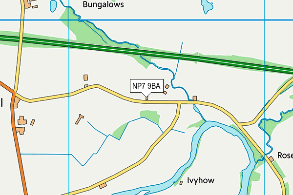 NP7 9BA map - OS VectorMap District (Ordnance Survey)