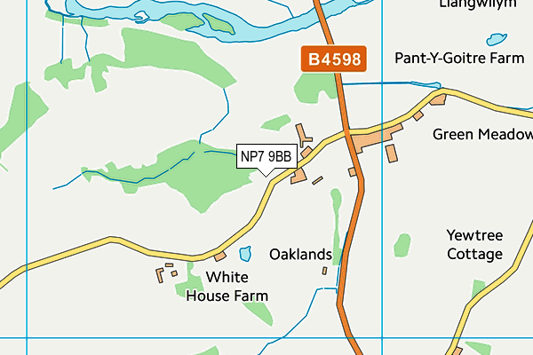 NP7 9BB map - OS VectorMap District (Ordnance Survey)