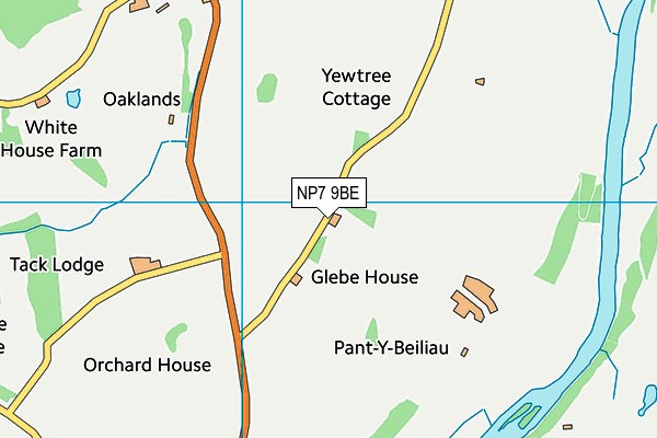 NP7 9BE map - OS VectorMap District (Ordnance Survey)
