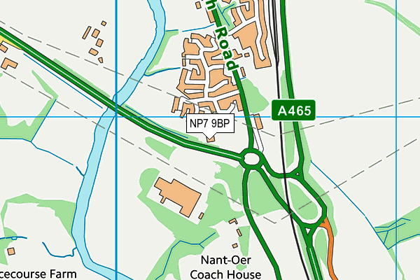 NP7 9BP map - OS VectorMap District (Ordnance Survey)