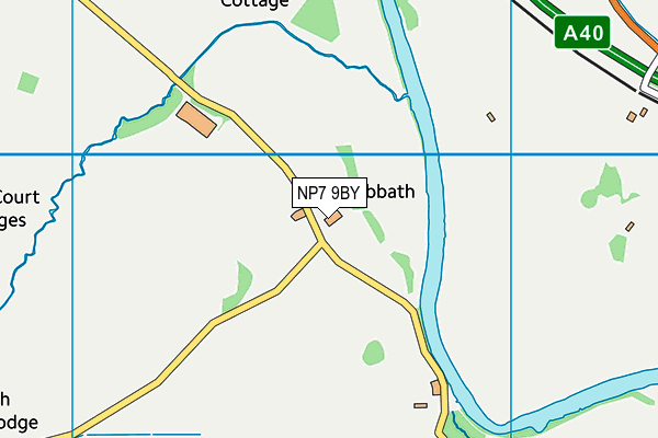 NP7 9BY map - OS VectorMap District (Ordnance Survey)