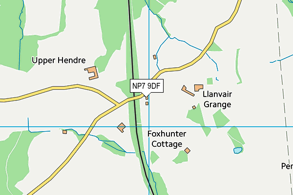 NP7 9DF map - OS VectorMap District (Ordnance Survey)