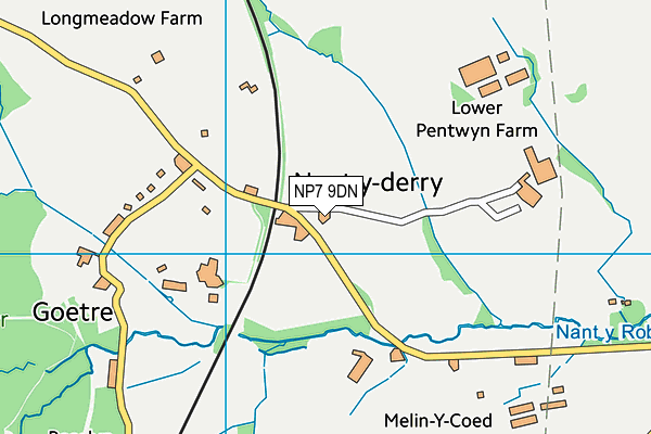 NP7 9DN map - OS VectorMap District (Ordnance Survey)