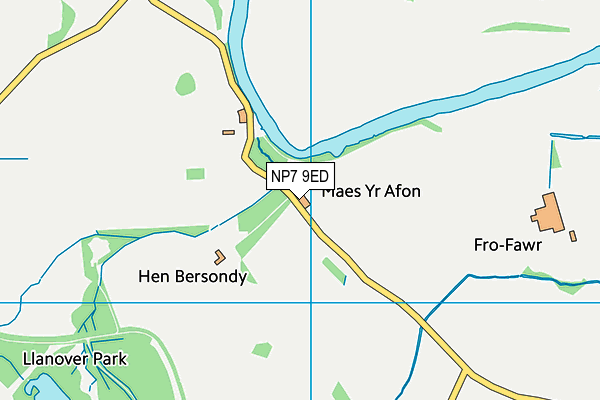 NP7 9ED map - OS VectorMap District (Ordnance Survey)