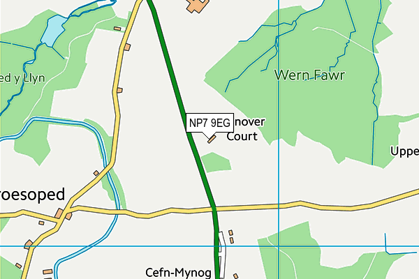 NP7 9EG map - OS VectorMap District (Ordnance Survey)