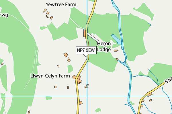 NP7 9EW map - OS VectorMap District (Ordnance Survey)