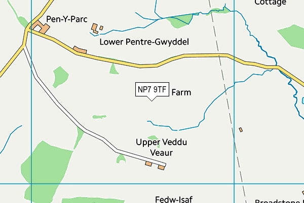 NP7 9TF map - OS VectorMap District (Ordnance Survey)