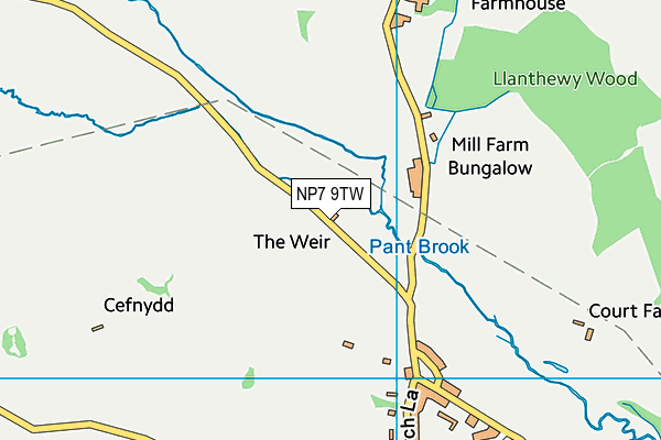 NP7 9TW map - OS VectorMap District (Ordnance Survey)
