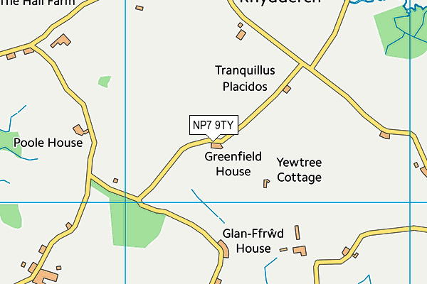 NP7 9TY map - OS VectorMap District (Ordnance Survey)