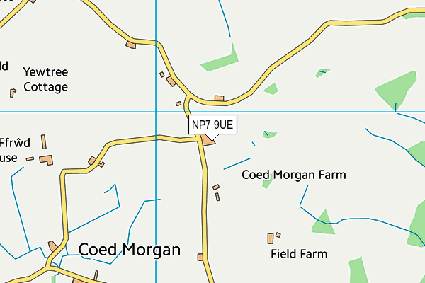NP7 9UE map - OS VectorMap District (Ordnance Survey)