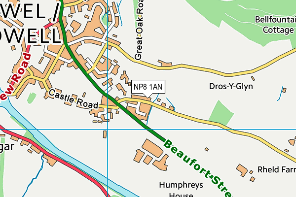 NP8 1AN map - OS VectorMap District (Ordnance Survey)