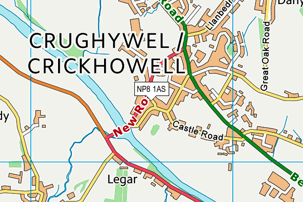 NP8 1AS map - OS VectorMap District (Ordnance Survey)