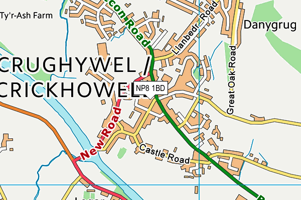 Map of CRICKHOWELL OPTOMETRISTS LIMITED at district scale