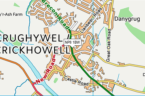 Map of CRICKHOWELL BUSINESS SERVICES LTD at district scale