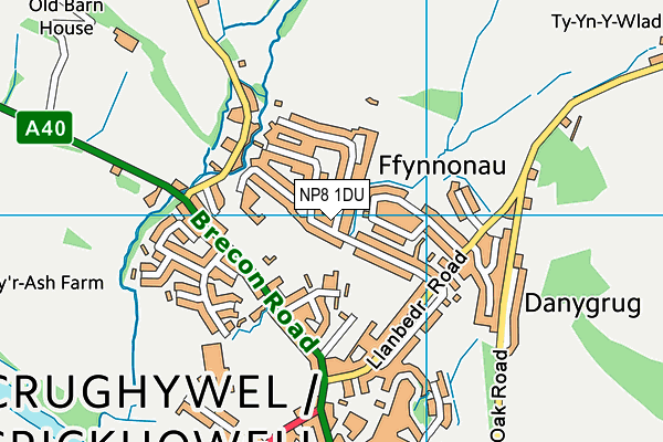 Map of CWMDU COTTAGES LTD at district scale