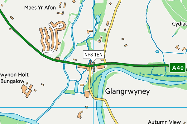 NP8 1EN map - OS VectorMap District (Ordnance Survey)