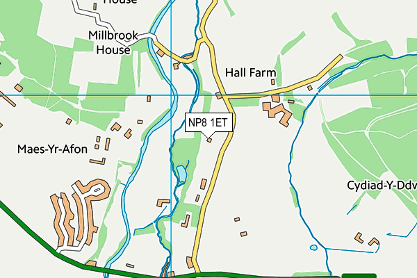 NP8 1ET map - OS VectorMap District (Ordnance Survey)