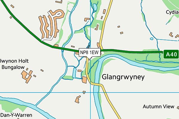 NP8 1EW map - OS VectorMap District (Ordnance Survey)