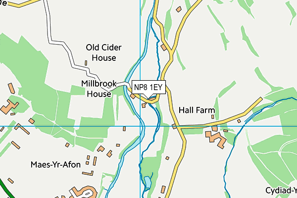 NP8 1EY map - OS VectorMap District (Ordnance Survey)