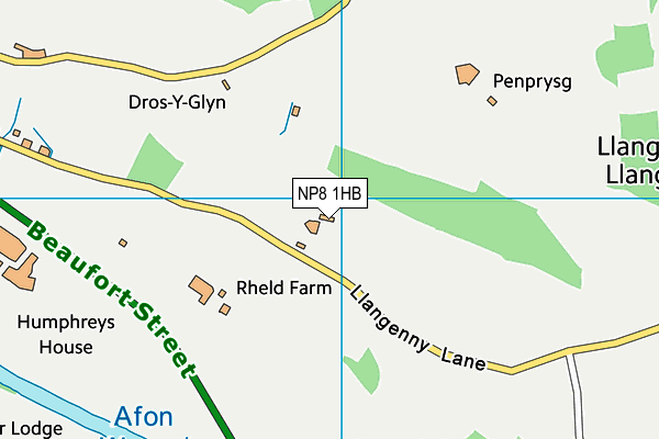 NP8 1HB map - OS VectorMap District (Ordnance Survey)