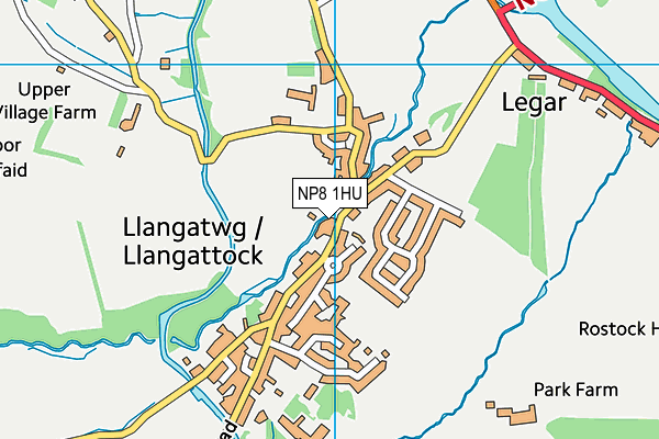 NP8 1HU map - OS VectorMap District (Ordnance Survey)