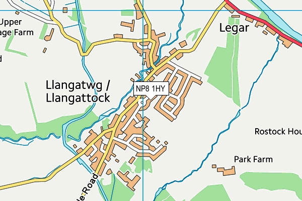 NP8 1HY map - OS VectorMap District (Ordnance Survey)