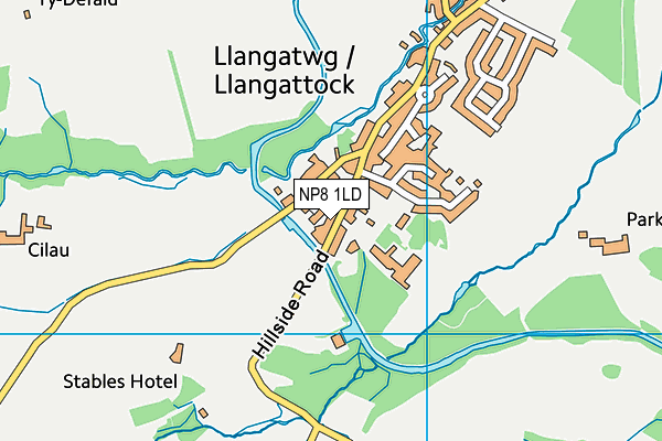 NP8 1LD map - OS VectorMap District (Ordnance Survey)