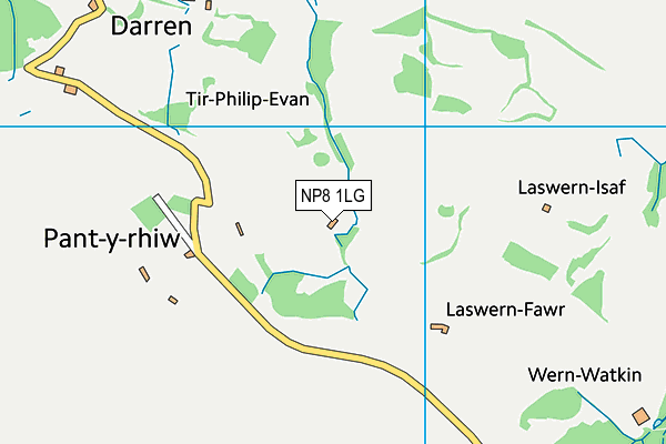 NP8 1LG map - OS VectorMap District (Ordnance Survey)