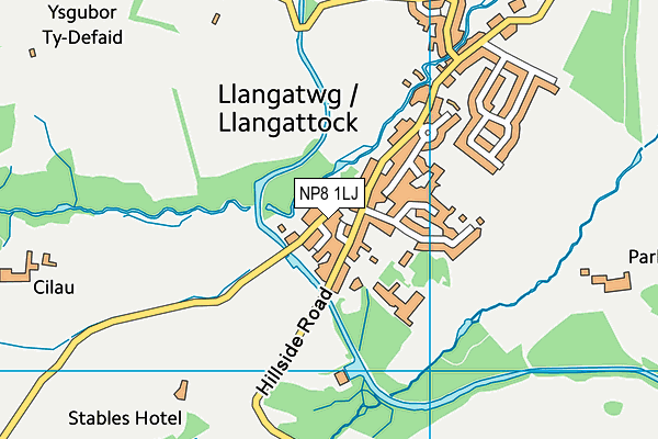 NP8 1LJ map - OS VectorMap District (Ordnance Survey)