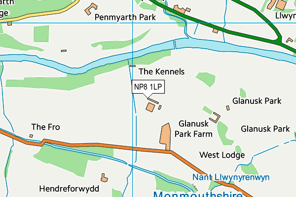 NP8 1LP map - OS VectorMap District (Ordnance Survey)