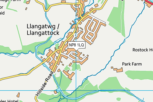 NP8 1LQ map - OS VectorMap District (Ordnance Survey)
