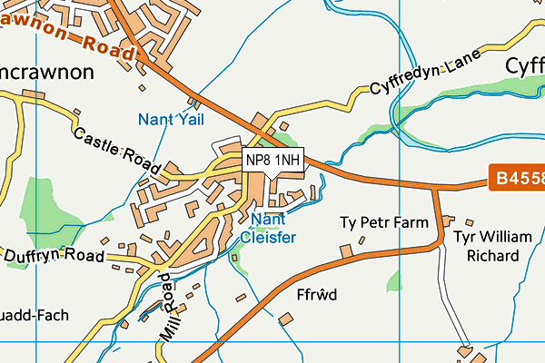 NP8 1NH map - OS VectorMap District (Ordnance Survey)