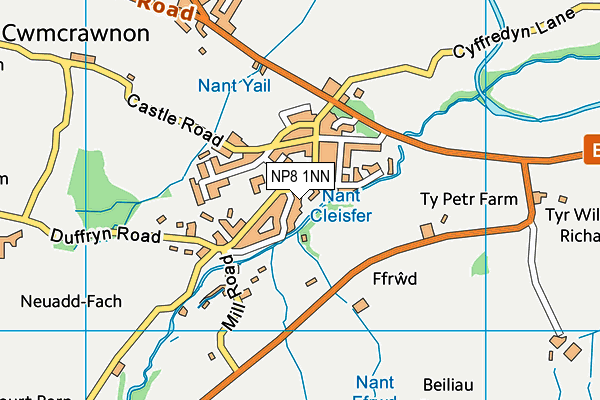 NP8 1NN map - OS VectorMap District (Ordnance Survey)